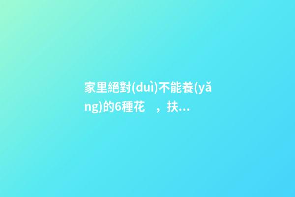 家里絕對(duì)不能養(yǎng)的6種花，扶?；帤馓?>
							</a>
						</div>
						<div   id=